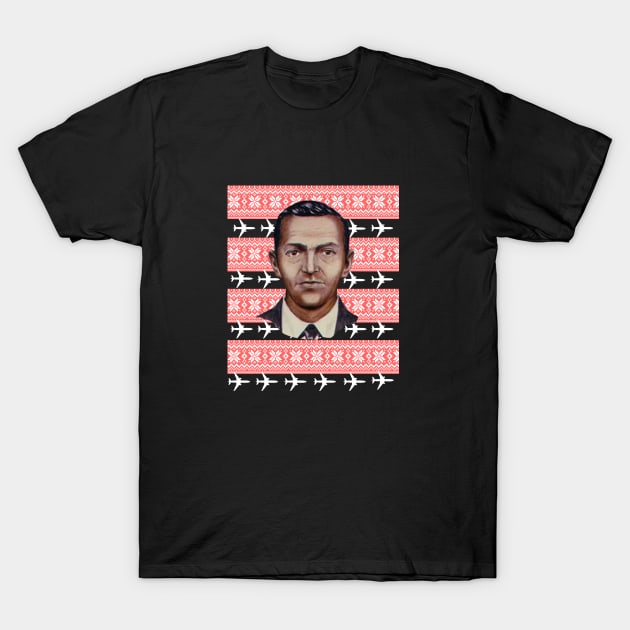 DB Cooper Ugly Christmas Sweater T-Shirt by Museflash